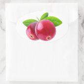 Zwei Cranbeeren Ovaler Aufkleber (Tasche)