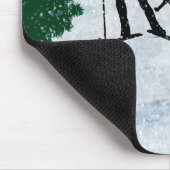 Zwei Cross Country-Skifahrer Mousepad (Ecke)