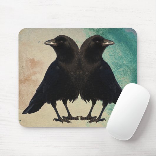 Zwei Crows Art Mousepad (Mit Mouse)