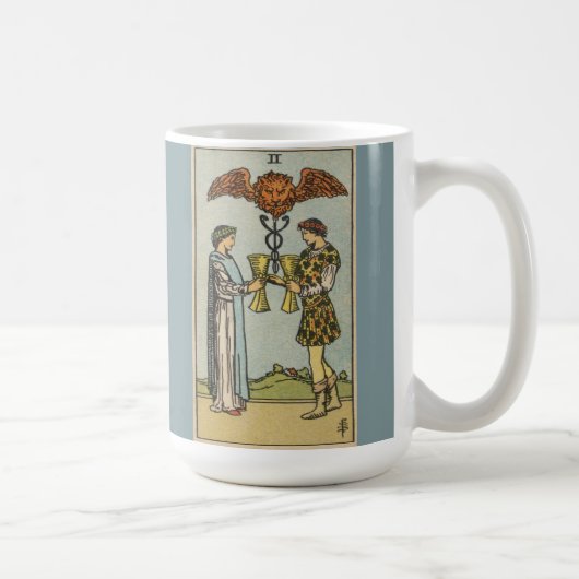 Zwei Cups Tarot Art Coffee Cup Kaffeetasse (Rechts)