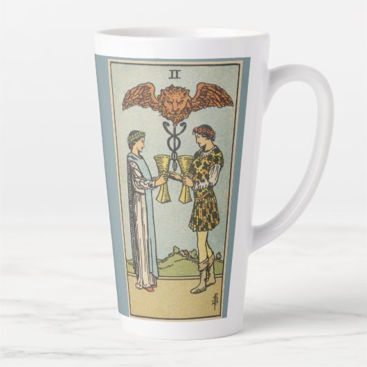Zwei Cups Tarot Art Latte Cup Milchtasse (Rechts)