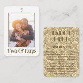 Zwei Cups-Tarot | Umschließung von Gold-MiniaturFo Mitteilungskarte (Vorne/Hinten)