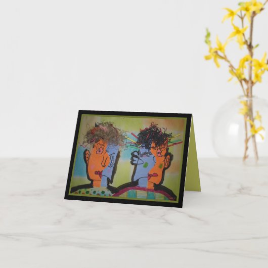 Zwei Curmudgeons-Abschluss Karte (Gelbe Blume)