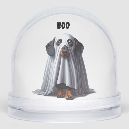 Zwei Dackeln Ghost Snow Globe Schneekugeln (Vorderseite)