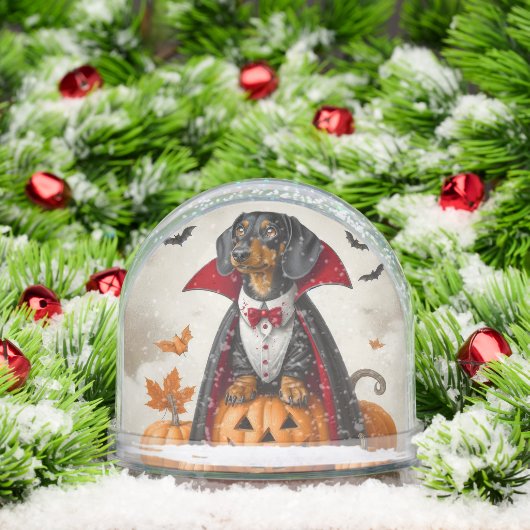 Zwei Dackeln Vampire Snow Globe Schneekugeln (Weihnachten)