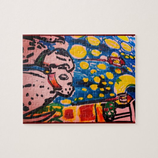 Zwei Dalmatiner lieben Kunst Puzzle (Horizontal)