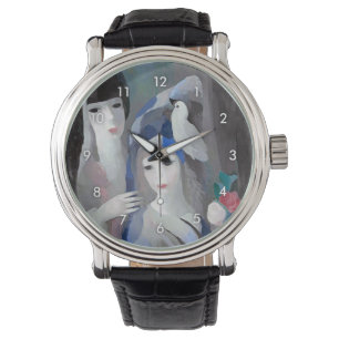 Zwei Dame und Dove, Marie Laurencin Armbanduhr