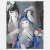 Zwei Dame und Dove, Marie Laurencin Fleecedecke (Vorderseite)