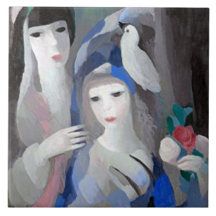 Zwei Dame und Dove, Marie Laurencin Fliese