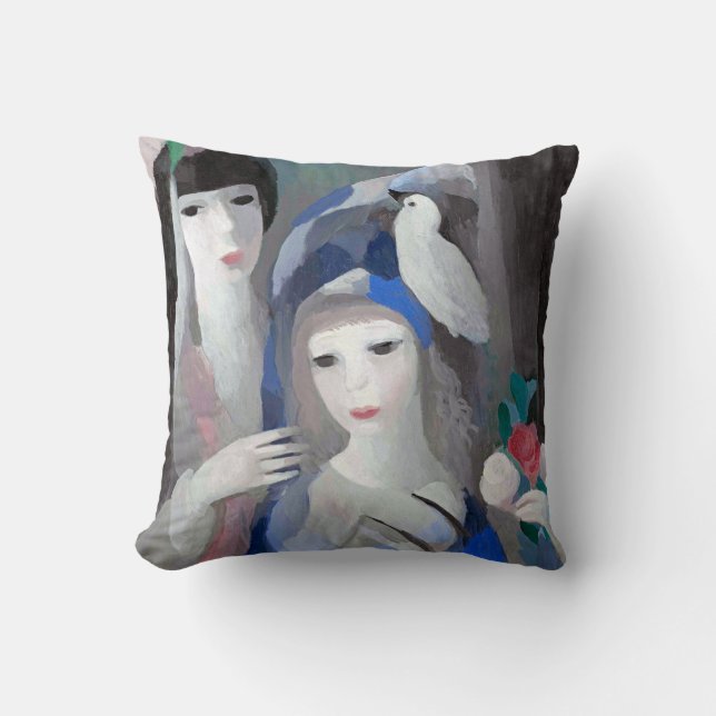 Zwei Dame und Dove, Marie Laurencin Kissen (Vorderseite)