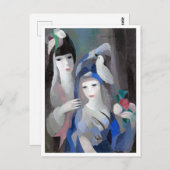 Zwei Dame und Dove, Marie Laurencin Postkarte (Vorne/Hinten)