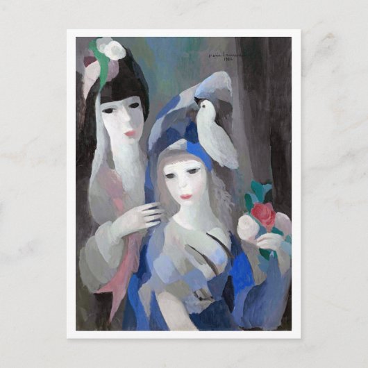 Zwei Dame und Dove, Marie Laurencin Postkarte (Vorderseite)