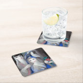 Zwei Dame und Dove, Marie Laurencin Rechteckiger Pappuntersetzer (Vor Ort)