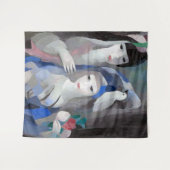 Zwei Dame und Dove, Marie Laurencin Wandteppich (Vorderseite (Horizontal))