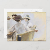 Zwei Damen am Wasser Postkarte (Vorne/Hinten)