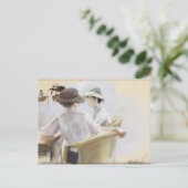 Zwei Damen am Wasser Postkarte (Stehend Vorderseite)