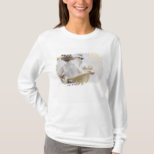 Zwei Damen durch das Wasser T-Shirt (Vorderseite)