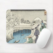 Zwei Damen im Gespräch, Hiroshige, 1853 Mauspad (Mit Mouse)