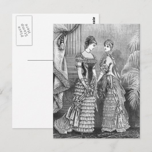 "Zwei Damen in Abend" Postkarte (Vorne/Hinten)