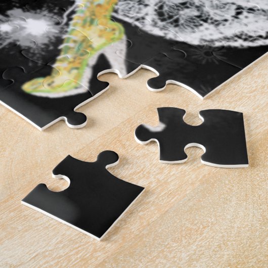 Zwei Damen in Schwarz und Weiß Kleider Mode Puzzle (Seite)