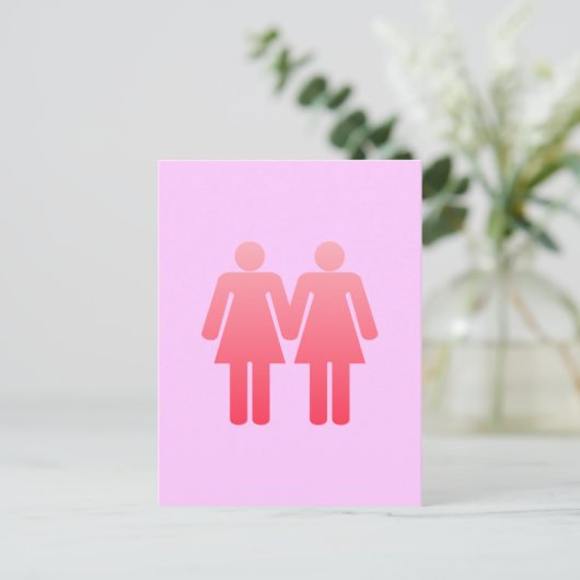 Zwei Damen Postkarte (Stehend Vorderseite)