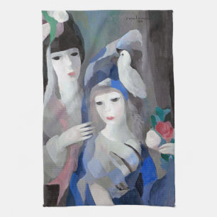 Zwei Damen und Taube, Marie Laurencin Geschirrtuch