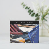 Zwei Dampfloks, Ost trifft West, Goldener Motor Postkarte (Stehend Vorderseite)