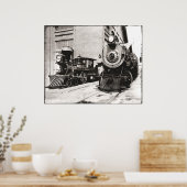 Zwei Dampfloks Poster (Küche)