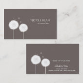 Zwei Dandela Taupe Rustic Visitenkarte (Vorne/Hinten)