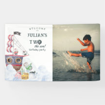 Zwei das Seeräuberschiff Mermaid 2. Geburtstag Par