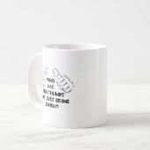 Zwei Daumen .. jüdisch Kaffeetasse (Vorderseite Links)