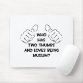 Zwei Daumen .. muslimisch Mousepad (Mit Mouse)