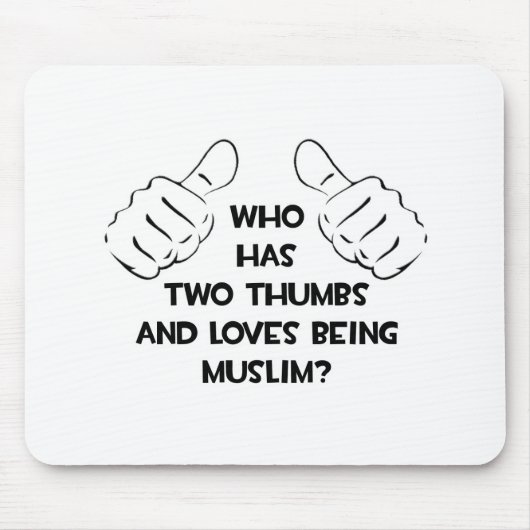 Zwei Daumen .. muslimisch Mousepad (Vorne)