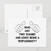 Zwei Daumen .. Perfusionist Postkarte (Vorne/Hinten)