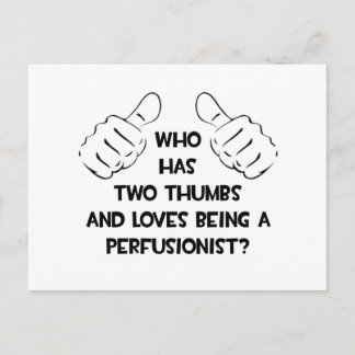 Zwei Daumen .. Perfusionist Postkarte