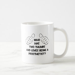 Zwei Daumen .. Prosthetin Kaffeetasse