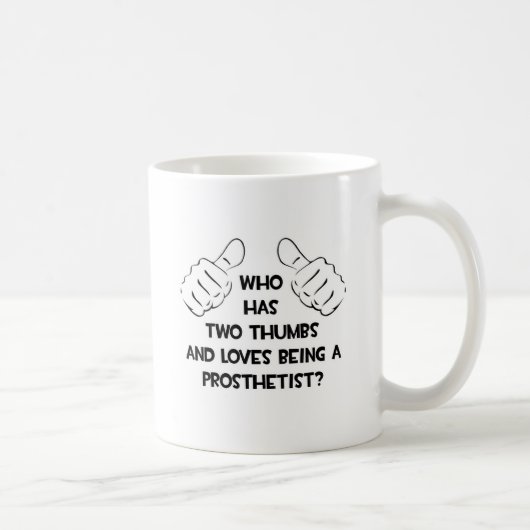Zwei Daumen .. Prosthetin Kaffeetasse (Rechts)