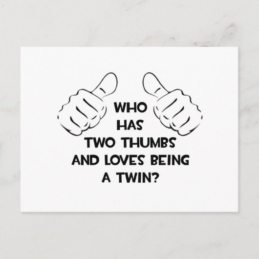 Zwei Daumen .. Twin Postkarte (Vorderseite)