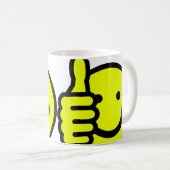 Zwei Daumen Up Tasse (VorderseiteRechts)