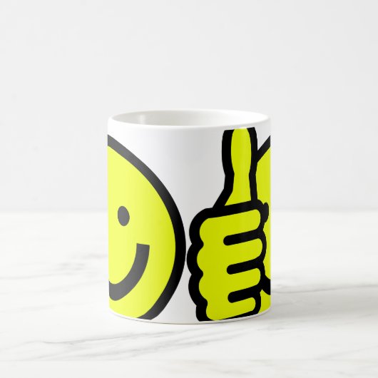 Zwei Daumen Up Tasse (Mittel)
