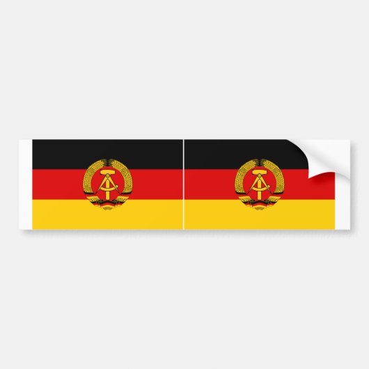 ZWEI DDR-Flagge Autoaufkleber (Vorne)