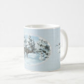 Zwei Deers und ein Snowman iPad Air Cover Kaffeetasse (VorderseiteRechts)