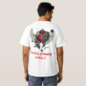 "Zwei defekte Herzen " T-Shirt (Schwarz voll)