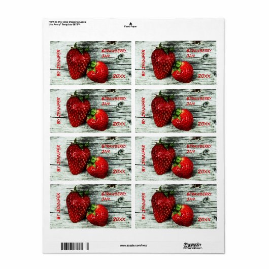 Zwei delikate Erdbeermarken (Vorne)