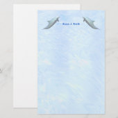 Zwei Delphine Briefpapier (Vorne/Hinten)