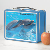 Zwei Delphine Metall Brotdose (Beispiel)