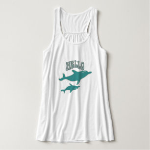 zwei Delphine schwimmen Tank Top