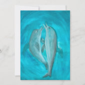 Zwei Delphine spielen frei und wild im Ozean Einladung (Vorderseite)