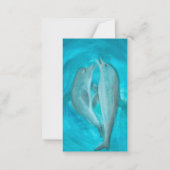 Zwei Delphine spielen frei und wild im Ozean Mitteilungskarte (Vorderseite)