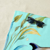 Zwei Delphine tropische Wasserfarben Strandtuch (Beispiel)